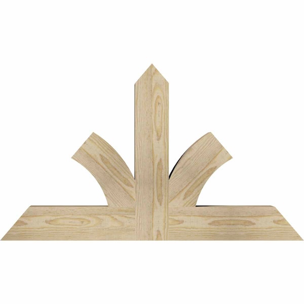 Ekena Millwork Richland Rough Sawn Timber Gable Bracket, Douglas Fir, 36"W x 21"H x 4"D x 4"F, 14/12 Pitch GBW036X21X0404RIC00RDF - main
